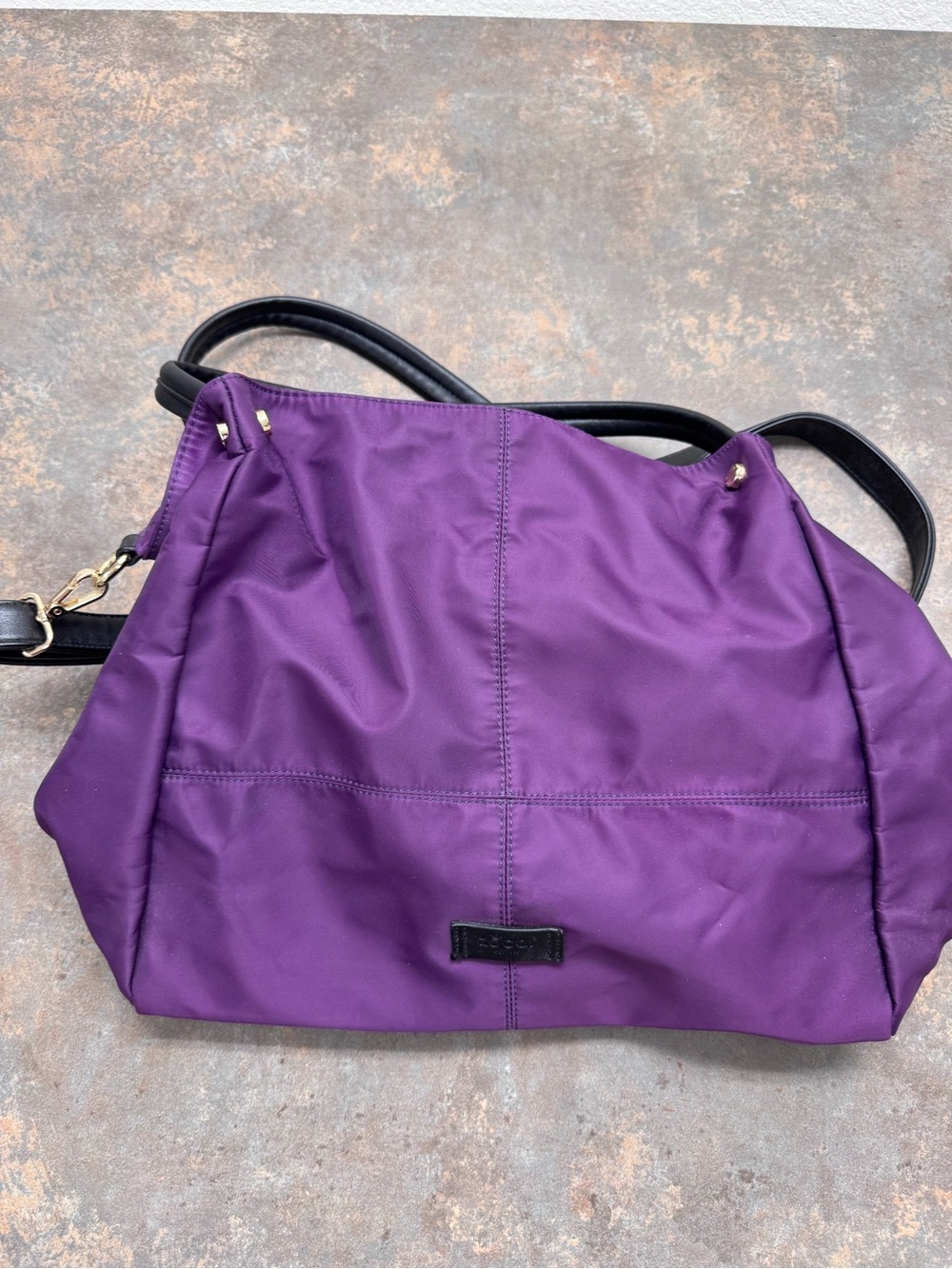 Everyday Nylon Shoulder Bag in Deep Purple